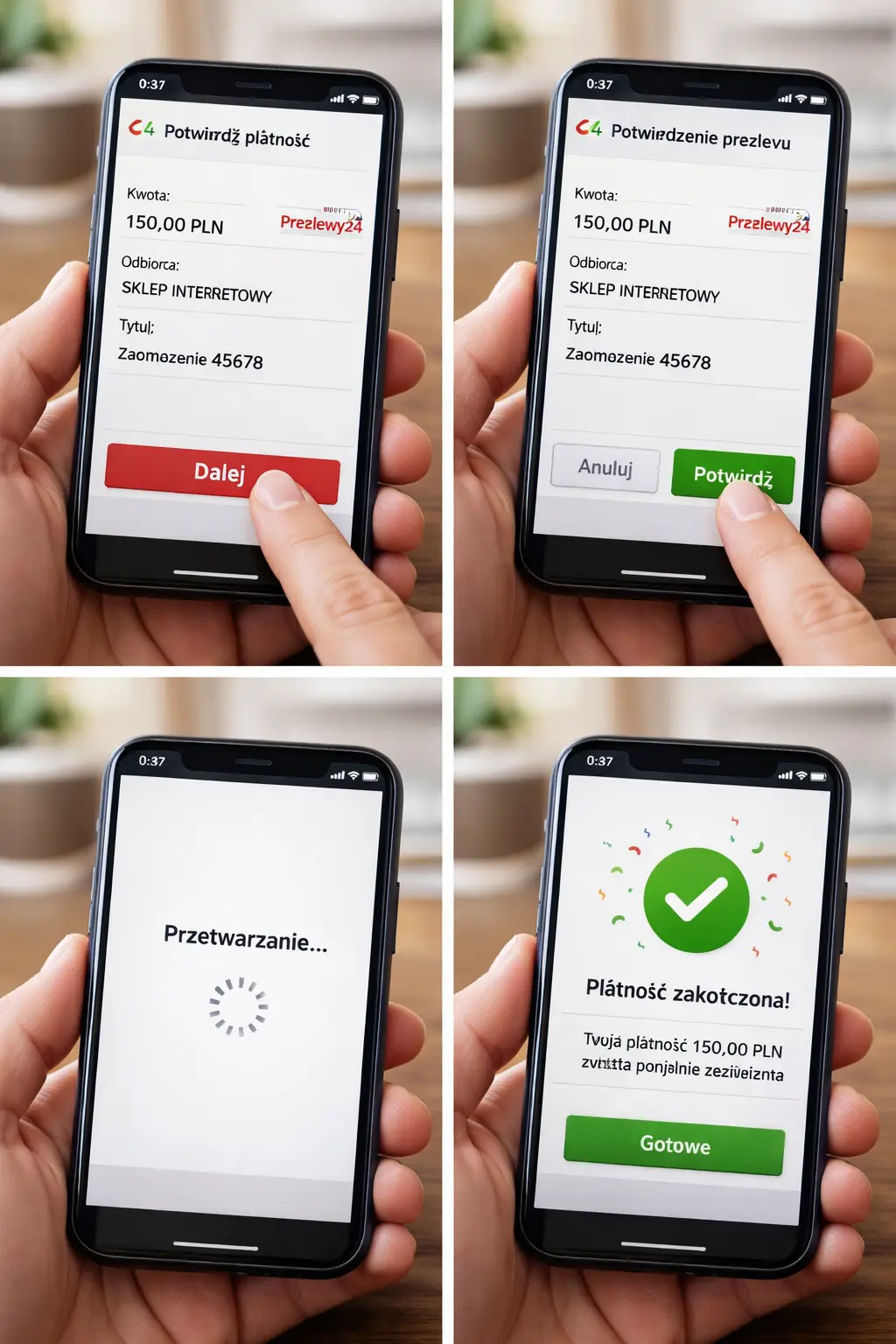 Depozyt przez Przelewy24 - limity, czas i opłaty